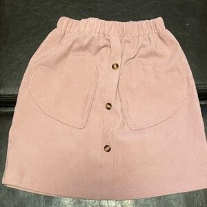 SHEIN Blush Pink Mini Skirt with Heart Pockets
